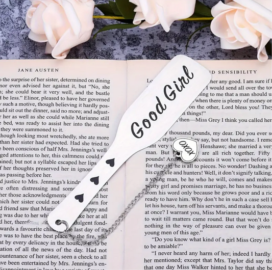 Good girl- spanking book mark.